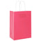 Papieren kraftzakken 250 st met hengsels 15x8x21 cm roze