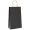 Papieren kraftzakken 250 st met hengsels 21x11x36 cm zwart