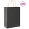 Papieren kraftzakken 250 st met hengsels 26x12x35 cm zwart