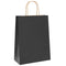 Papieren kraftzakken 250 st met hengsels 26x12x35 cm zwart