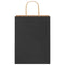 Papieren kraftzakken 250 st met hengsels 26x12x35 cm zwart