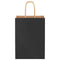 Papieren kraftzakken 250 st met hengsels 15x8x21 cm zwart