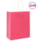 Papieren kraftzakken 250 st met hengsels 18x8x22 cm roze