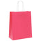 Papieren kraftzakken 250 st met hengsels 18x8x22 cm roze