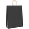 Papieren kraftzakken 250 st met hengsels 32x12x42 cm zwart