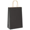 Papieren kraftzakken 250 st met hengsels 21x11x31 cm zwart