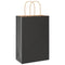 Papieren kraftzakken 250 st met hengsels 21x11x31 cm zwart