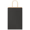 Papieren kraftzakken 250 st met hengsels 21x11x31 cm zwart