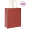 Papieren kraftzakken 250 st met hengsels 18x8x22 cm rood