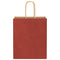 Papieren kraftzakken 250 st met hengsels 18x8x22 cm rood