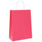 Papieren kraftzakken 250 st met hengsels 26x12x35 cm roze