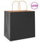 Papieren kraftzakken 250 st met hengsels 26x17x25 cm zwart