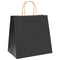 Papieren kraftzakken 250 st met hengsels 26x17x25 cm zwart