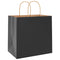 Papieren kraftzakken 250 st met hengsels 26x17x25 cm zwart