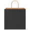 Papieren kraftzakken 250 st met hengsels 26x17x25 cm zwart
