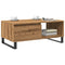 Salontafel 90x50x36,5 cm bewerkt hout artisanaal eikenkleurig