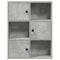 Boekenkast 60x24x76,5 cm bewerkt hout betongrijs