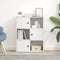 Boekenkast 60x24x76,5 cm bewerkt hout wit
