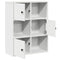 Boekenkast 60x24x76,5 cm bewerkt hout wit