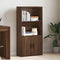 Boekenkast 60x24x120 cm bewerkt hout bruin eikenkleurig