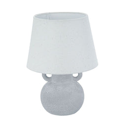 Bureaulamp Versa Grijs Linnen Keramisch 20 x 28 cm