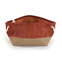 Mand Versa Corduroy 29 x 27 x 39 cm Terra cotta