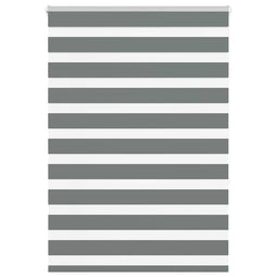 Zebra rolgordijn 105x150 cm stofbreedte 100,9 cm donkergrijs