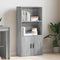 Boekenkast 60x24x120 cm bewerkt hout grijs sonoma eikenkleurig