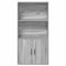 Boekenkast 60x24x120 cm bewerkt hout grijs sonoma eikenkleurig