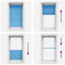 Pliss rolgordijn 70x100 cm stofbreedte 69,4 cm polyester blauw