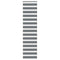 Zebra rolgordijn 60x230 cm stofbreedte donkergrijs 55,9 cm