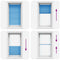 Pliss rolgordijn 70x150 cm stofbreedte 69,4 cm polyester blauw