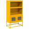 Hoge kast 68x39x123 cm staal mosterdgeel