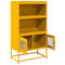 Hoge kast 68x39x123 cm staal mosterdgeel