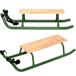 Houten slee - tweepersoons - robuuste constructie -110x39x22,5 cm