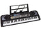 Kinder keyboard - zwart - 75x19x25 cm - met microfoon