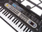 Kinder keyboard - zwart - 75x19x25 cm - met microfoon