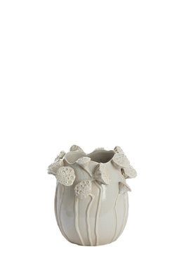 Light&living Vaas deco 26,5x25,5x26,5 cm LAVCI keramiek glans licht grijs