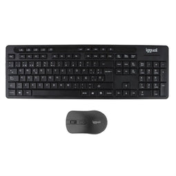 Toetsenbord en muis iggual IGG319277 Zwart Qwerty Spaans QWERTY