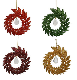 Kurt s. Adler - Ornament acryl natuur kerstkrans l10cm