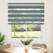 Zebra rolgordijn 130x100 cm stofbreedte 125,9 cm donkergrijs