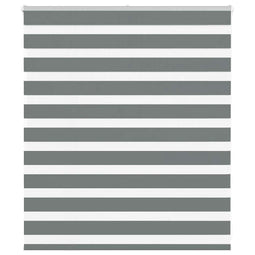 Zebra rolgordijn 125x100 cm stofbreedte 120,9 cm donkergrijs