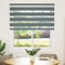 Zebra rolgordijn 125x100 cm stofbreedte 120,9 cm donkergrijs
