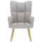 Relaxstoel stof wolk grijs