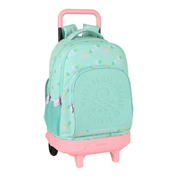 Schoolrugzak met Wielen Benetton World Munt (33 x 45 x 22 cm)
