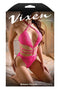 BETWEEN THE LINES CROTCHLESS LACE HALTER TEDDY, L/XL