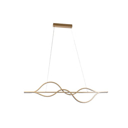 Plafondlamp Home ESPRIT Wit Gouden Siliconen Aluminium 55 W 120 x 10 x 30 cm