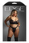 WETLOOK UNDERWIRE BRA & CROTCHLESS PANTY, QS
