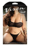 DO NOT DISTURB PEARL STRAP BRALETTE & CROTCHLESS PANTY, QS
