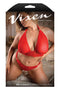 TAKE A CHANCE LACE AND MESH HALTER BRALETTE & PANTY, QS